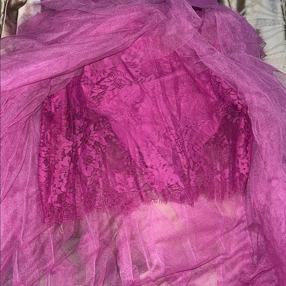 For Love And Lemons Vibrant Pink High Low Dress - Picture 3 of 3